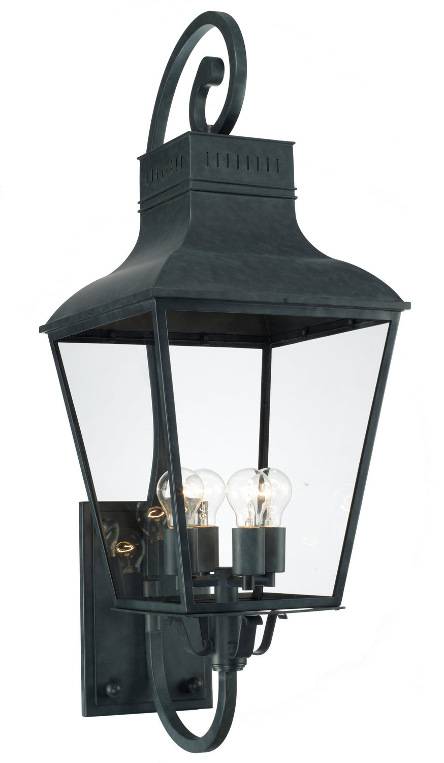 Crystorama - DUM-9804-GE - Four Light Outdoor Wall Sconce - Dumont - Graphite