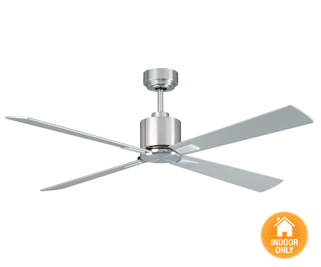 Beacon Lighting - 210520010 - 52``Ceiling Fan - Climate - Brushed Chrome and Silver