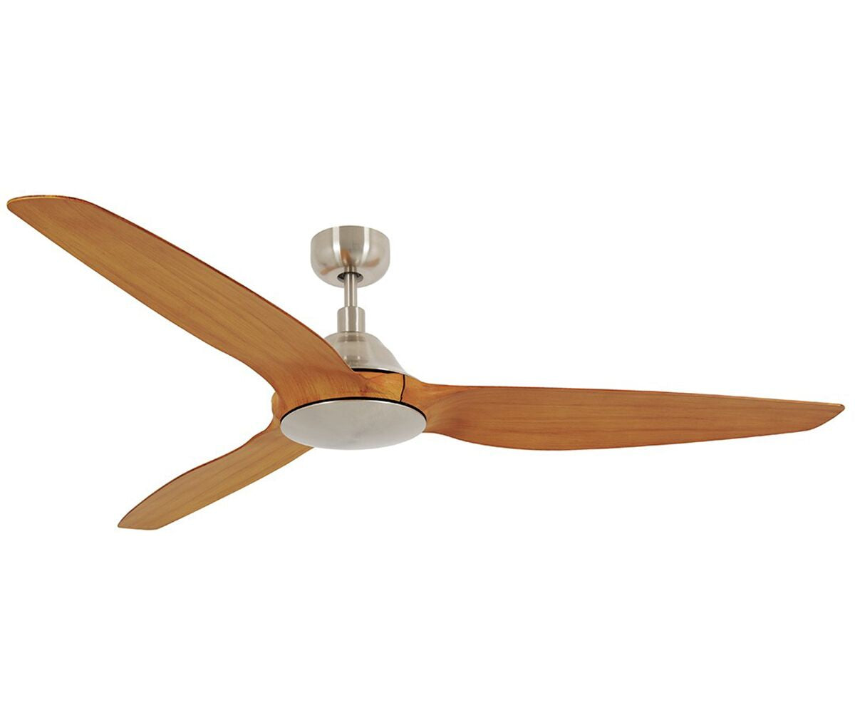 Beacon Lighting - 211010010 - 60"Ceiling Fan - Type A - Brushed Chrome/Teak