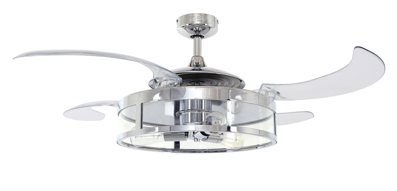 Beacon Lighting - 212926010 - 48``Ceiling Fan - Classic - Chrome and Clear