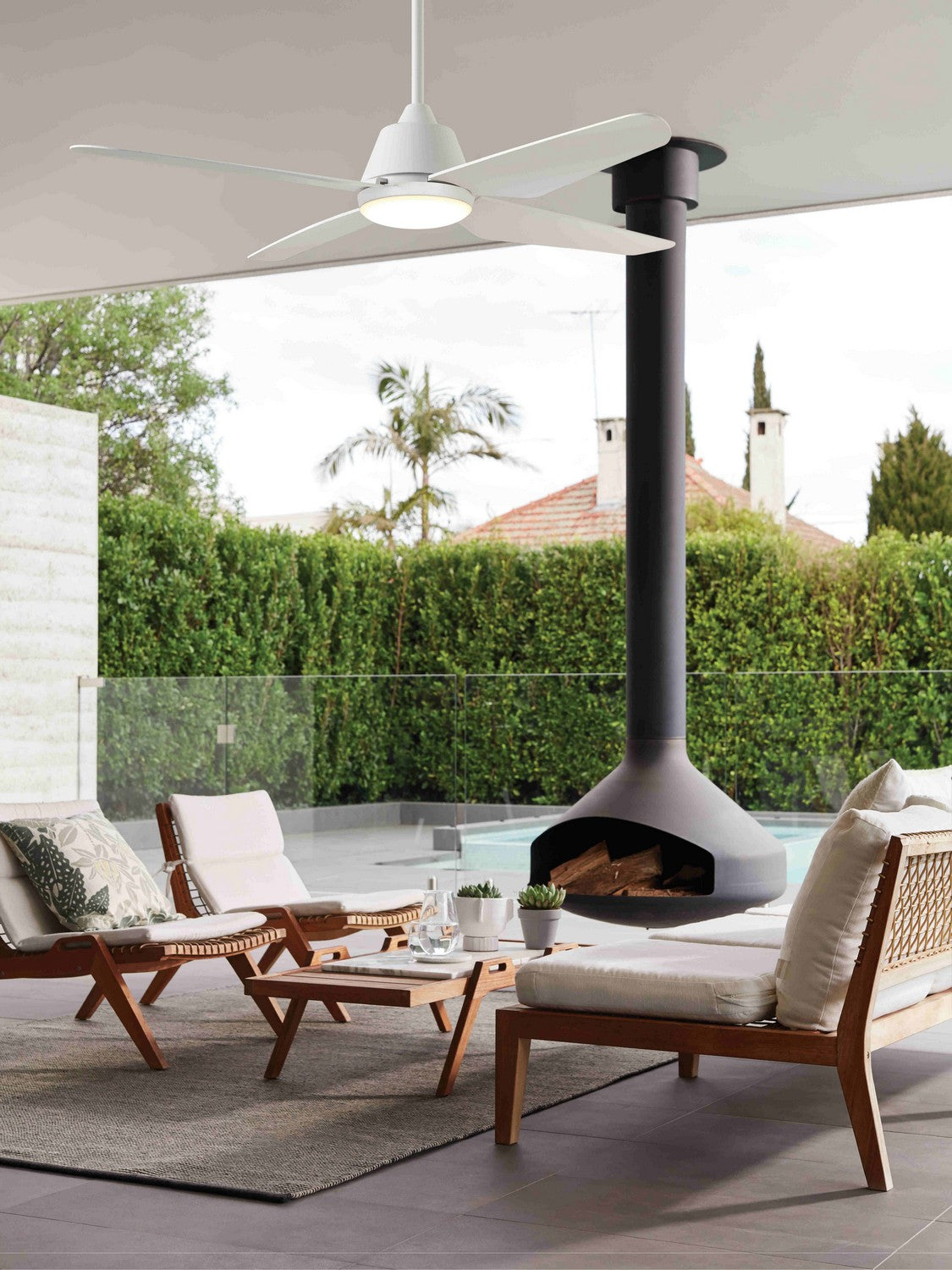 Beacon Lighting - 21299401 - 52"Ceiling Fan - Aria - White