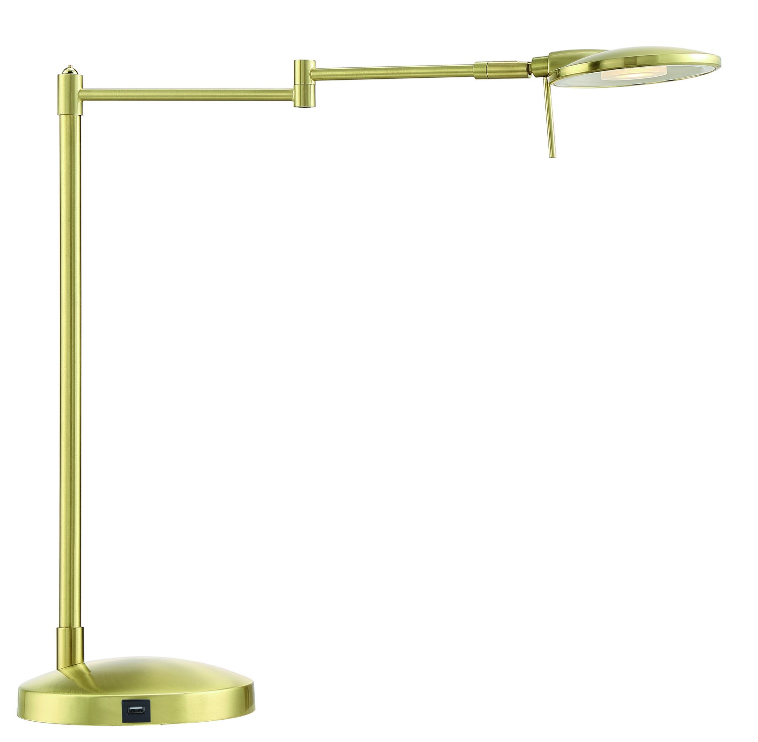 Arnsberg - 525890108 - LED Swing-Arm Lamp With USB - Dessau - Satin Brass