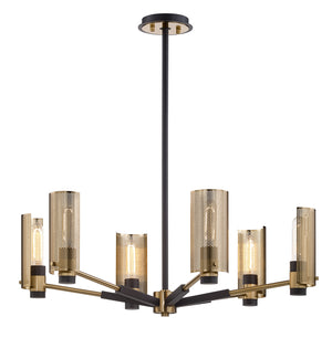 Troy Lighting - F6876-SFB/PBR - Six Light Chandelier - Pilsen - Soft Off Black