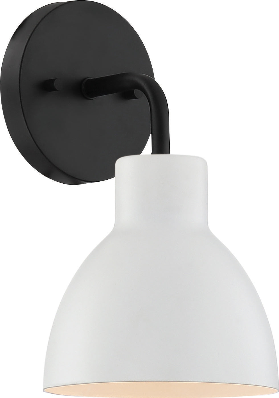 Nuvo Lighting - 60-6784 - One Light Vanity - Sloan - Matte Black / Matte White