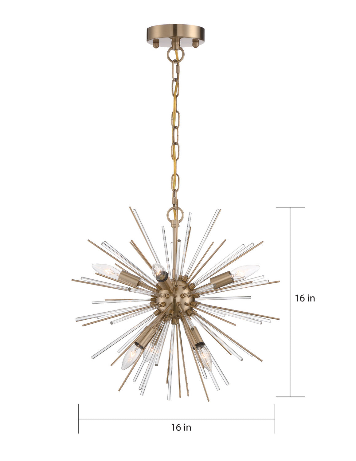 Nuvo Lighting - 60-6992 - Six Light Chandelier - Cirrus - Vintage Brass