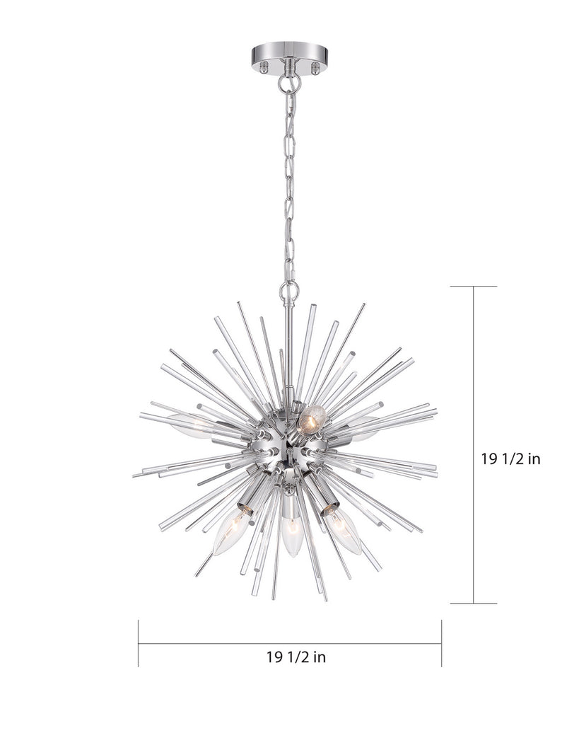 Nuvo Lighting - 60-6993 - Eight Light Chandelier - Cirrus - Polished Nickel