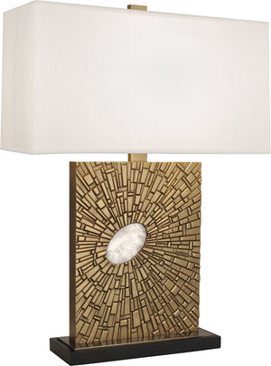 Robert Abbey - 415 - One Light Table Lamp - Goliath - Antiqued Modern Brass w/White Rock Crystal