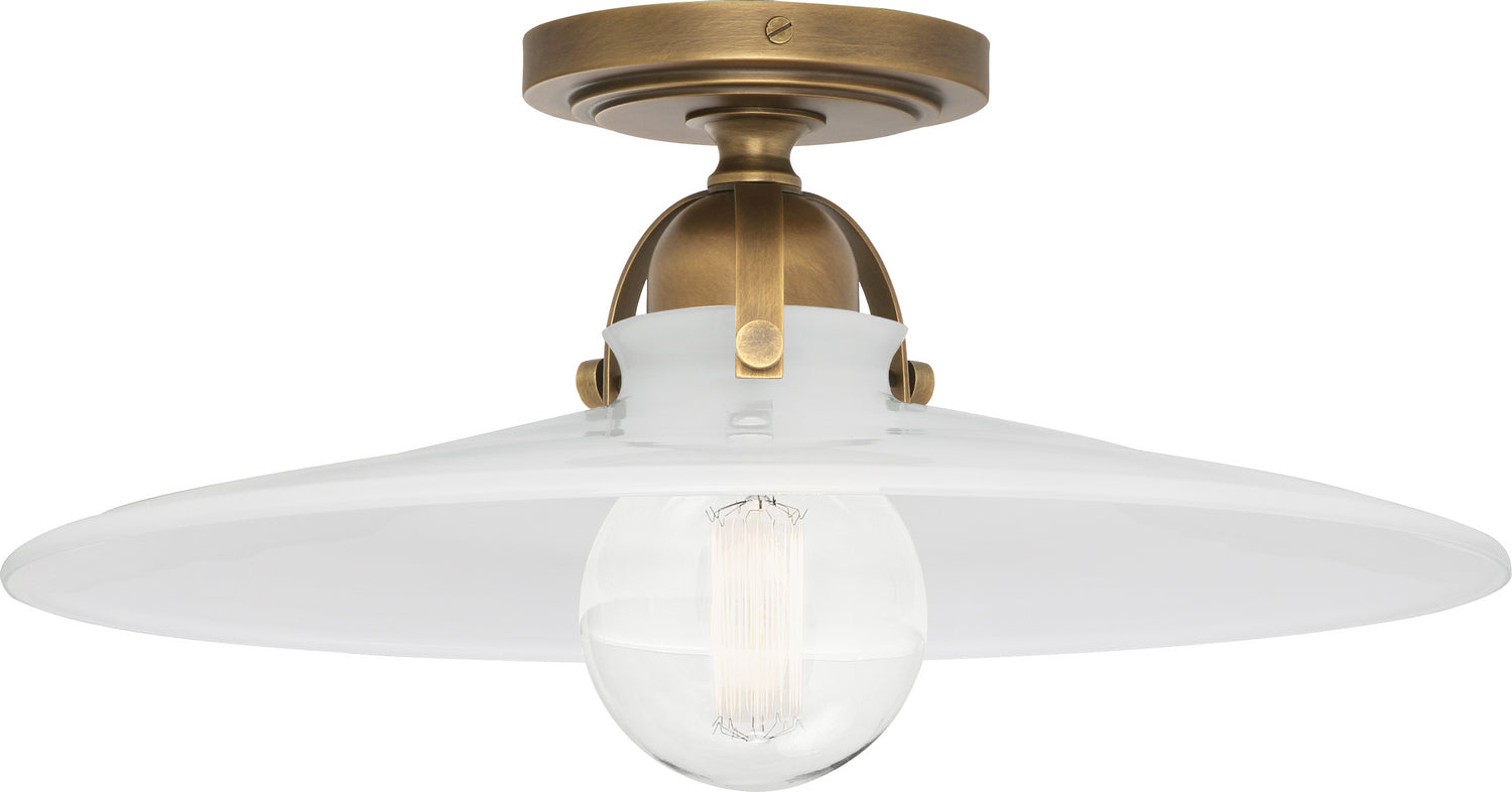 Robert Abbey - 614 - One Light Flushmount - Rico Espinet Arial - Warm Brass