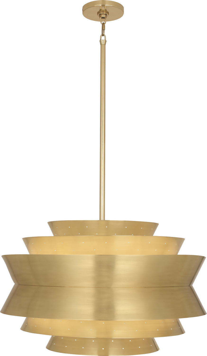 Robert Abbey - 983 - Three Light Pendant - Pierce - Modern Brass