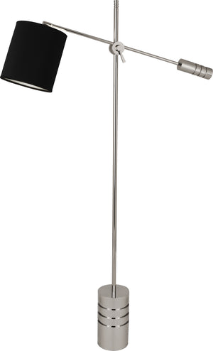 Robert Abbey - S292B - One Light Floor Lamp - Campbell - Polished Nickel