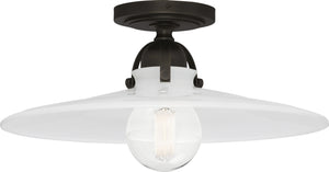 Robert Abbey - Z614 - One Light Flushmount - Rico Espinet Arial - Deep Patina Bronze