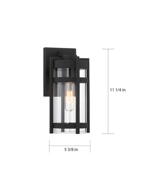 Nuvo Lighting - 60-6571 - One Light Outdoor Wall Lantern - Tofino - Textured Black / Clear Glass