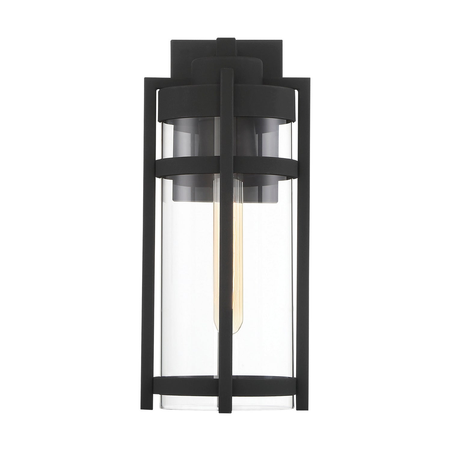 Nuvo Lighting - 60-6572 - One Light Outdoor Wall Lantern - Tofino - Textured Black / Clear Glass