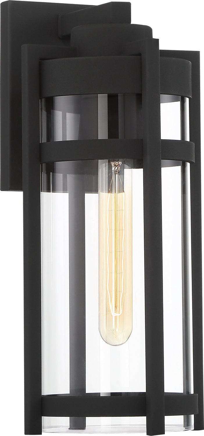 Nuvo Lighting - 60-6572 - One Light Outdoor Wall Lantern - Tofino - Textured Black / Clear Glass