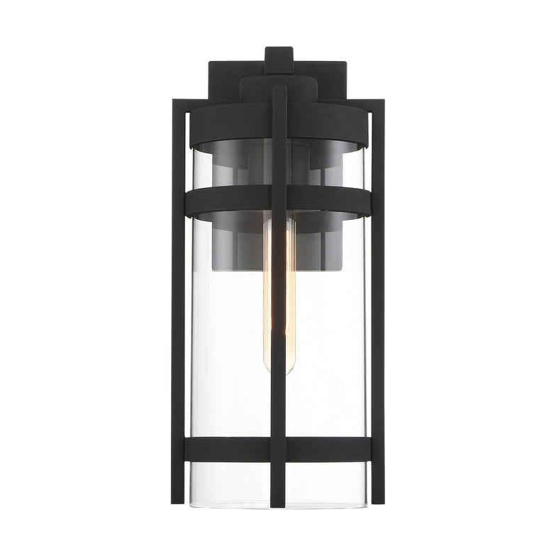 Nuvo Lighting - 60-6573 - One Light Outdoor Wall Lantern - Tofino - Textured Black / Clear Glass