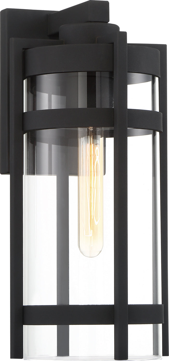 Nuvo Lighting - 60-6573 - One Light Outdoor Wall Lantern - Tofino - Textured Black / Clear Glass