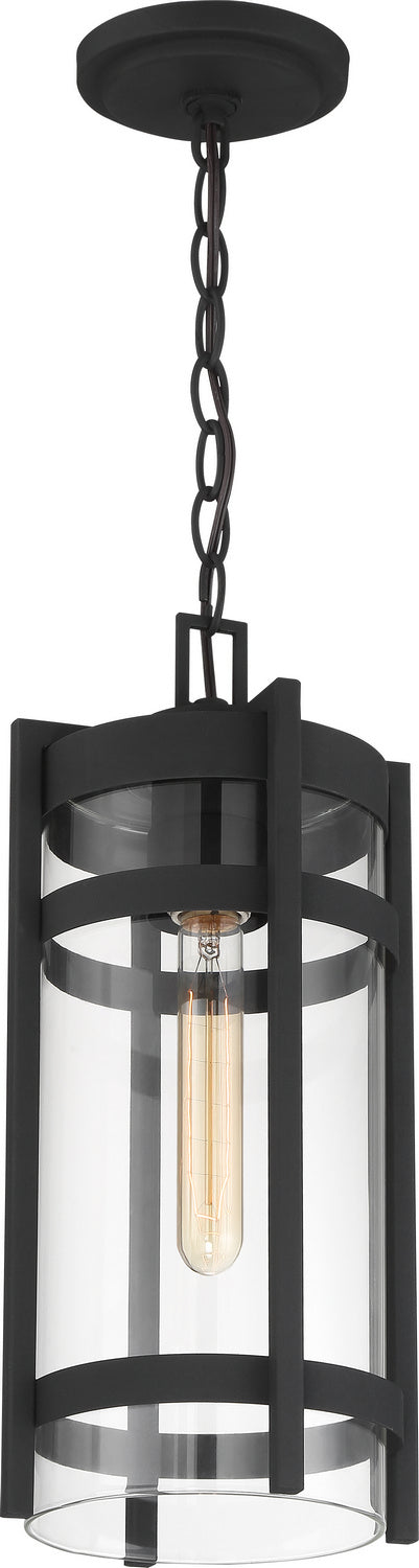 Nuvo Lighting - 60-6574 - One Light Hanging Lantern - Tofino - Textured Black / Clear Glass