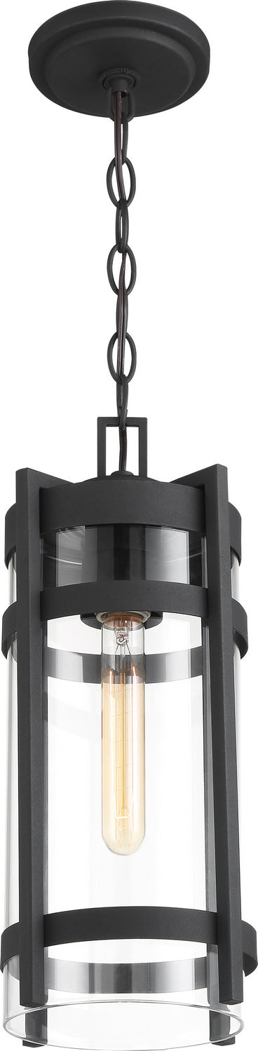 Nuvo Lighting - 60-6574 - One Light Hanging Lantern - Tofino - Textured Black / Clear Glass