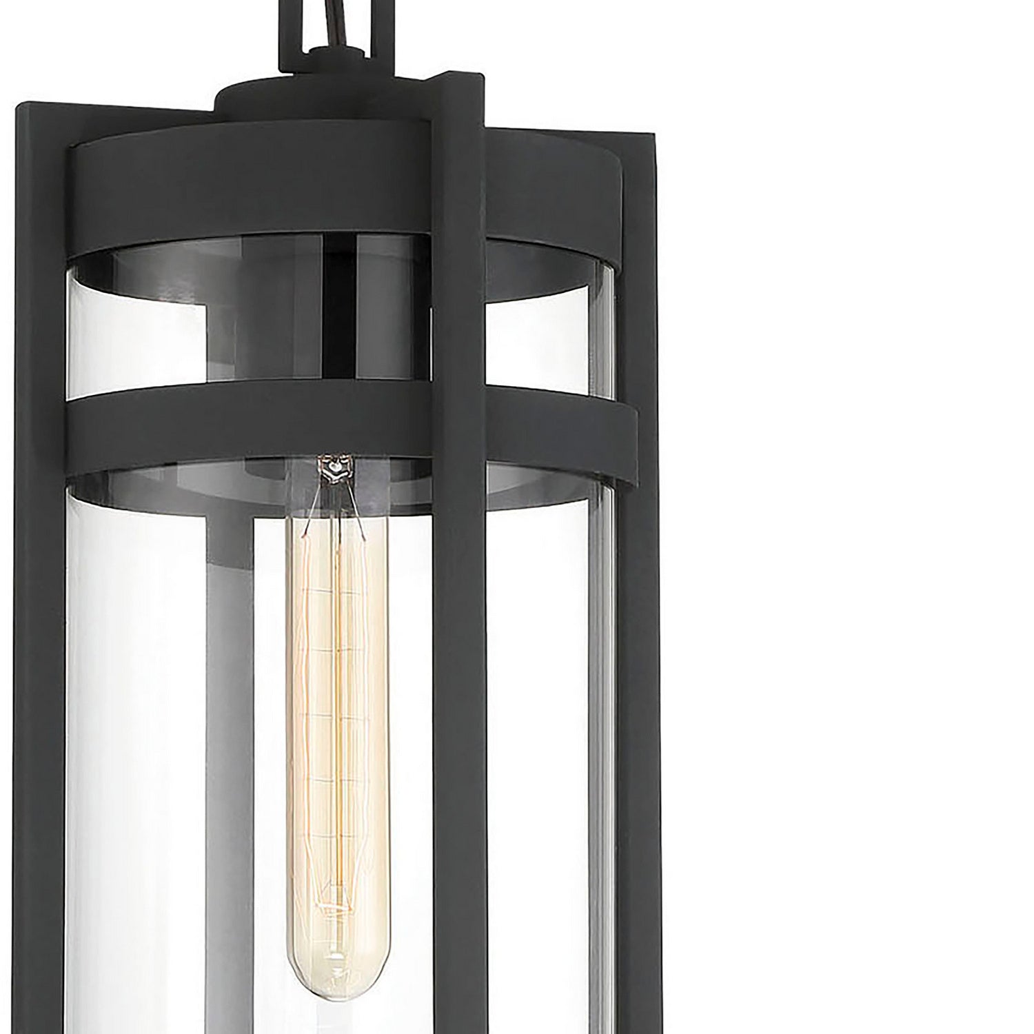 Nuvo Lighting - 60-6574 - One Light Hanging Lantern - Tofino - Textured Black / Clear Glass