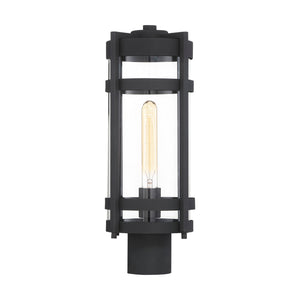 Nuvo Lighting - 60-6575 - One Light Post Lantern - Tofino - Textured Black / Clear Glass