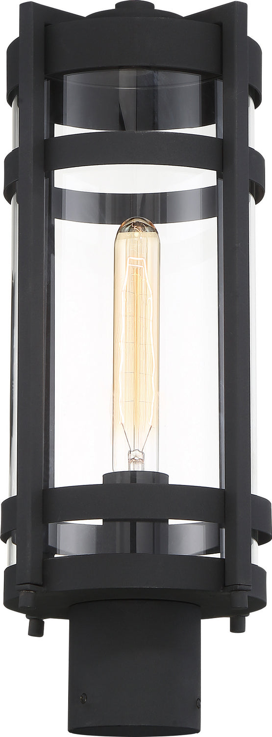 Nuvo Lighting - 60-6575 - One Light Post Lantern - Tofino - Textured Black / Clear Glass