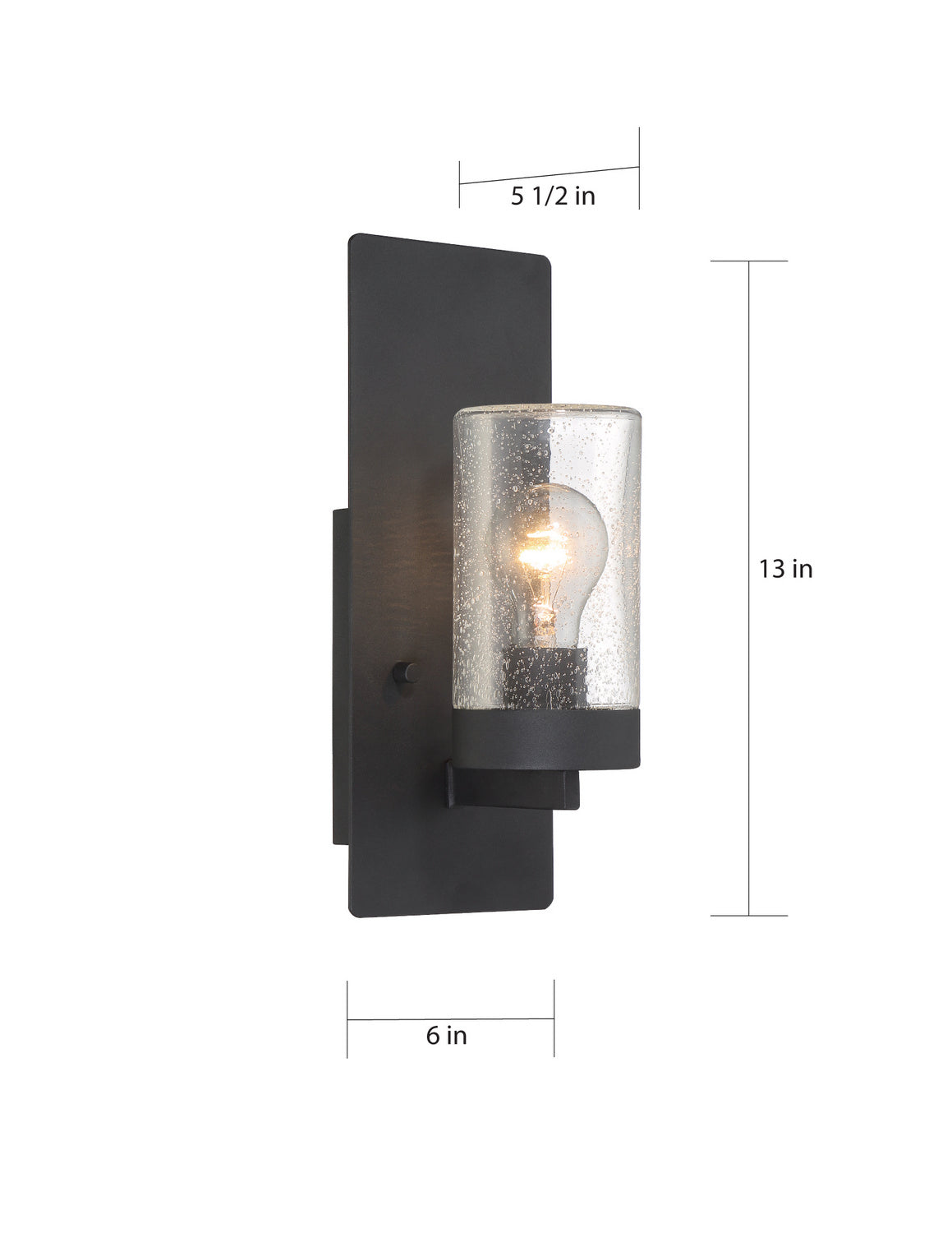 Nuvo Lighting - 60-6579 - One Light Wall Sconce - Indie - Textured Black