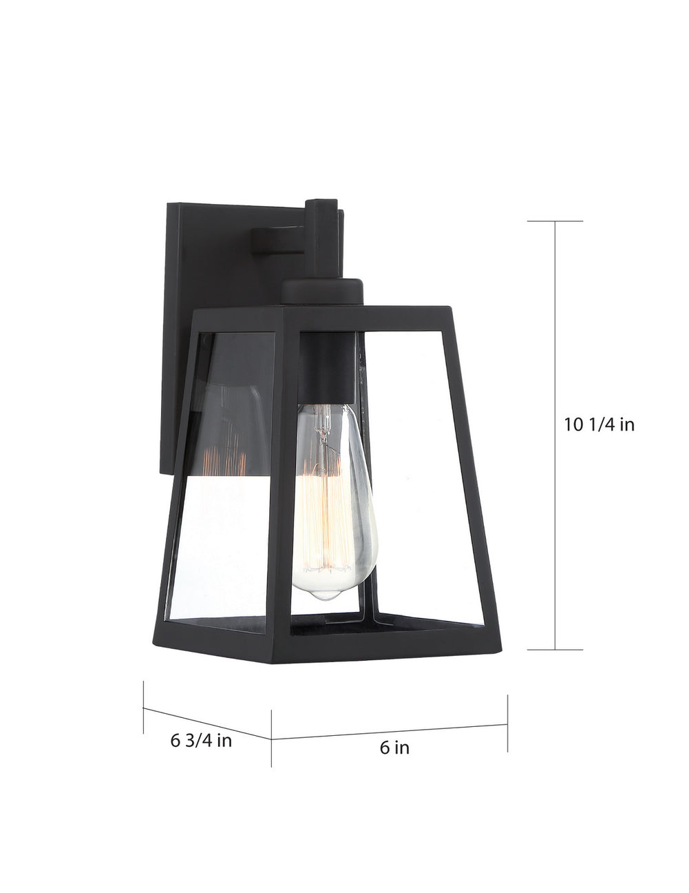 Nuvo Lighting - 60-6581 - One Light Outdoor Wall Lantern - Halifax - Matte Black