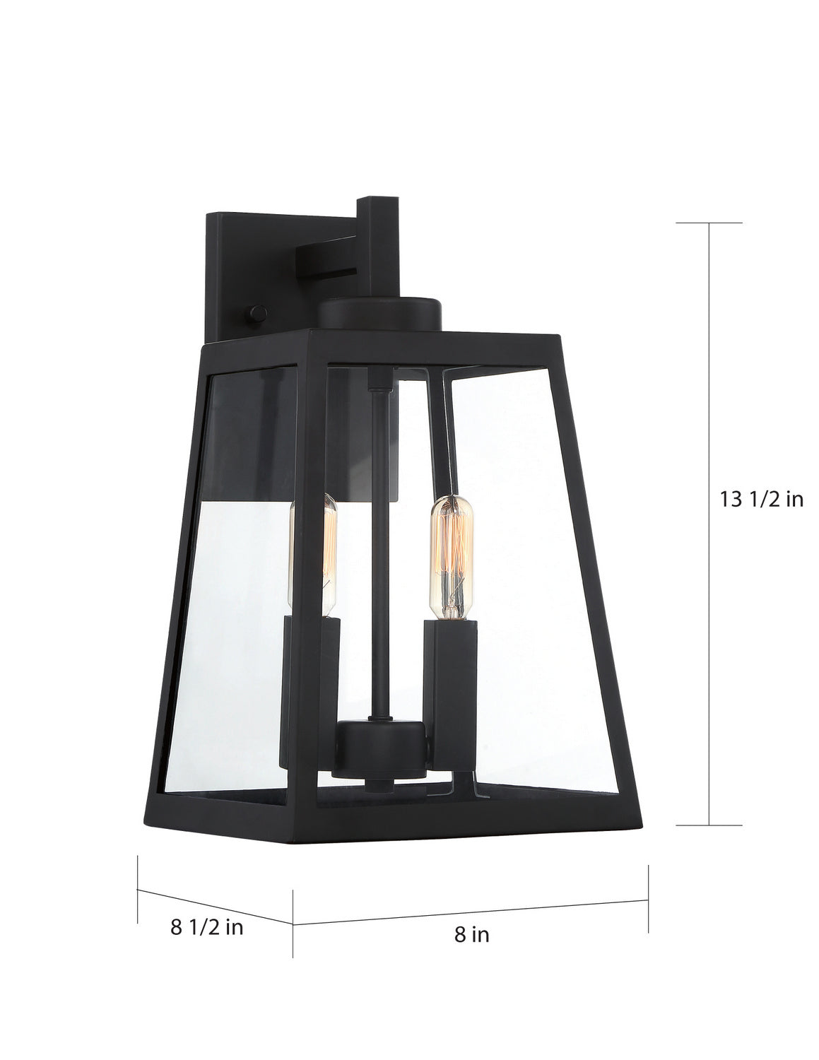 Nuvo Lighting - 60-6582 - Two Light Wall Lantern - Halifax - Matte Black