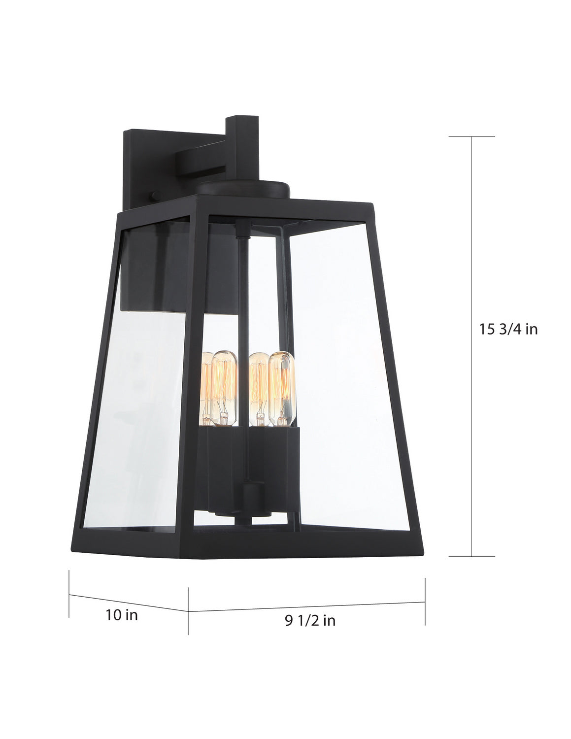 Nuvo Lighting - 60-6583 - Four Light Wall Lantern - Halifax - Matte Black