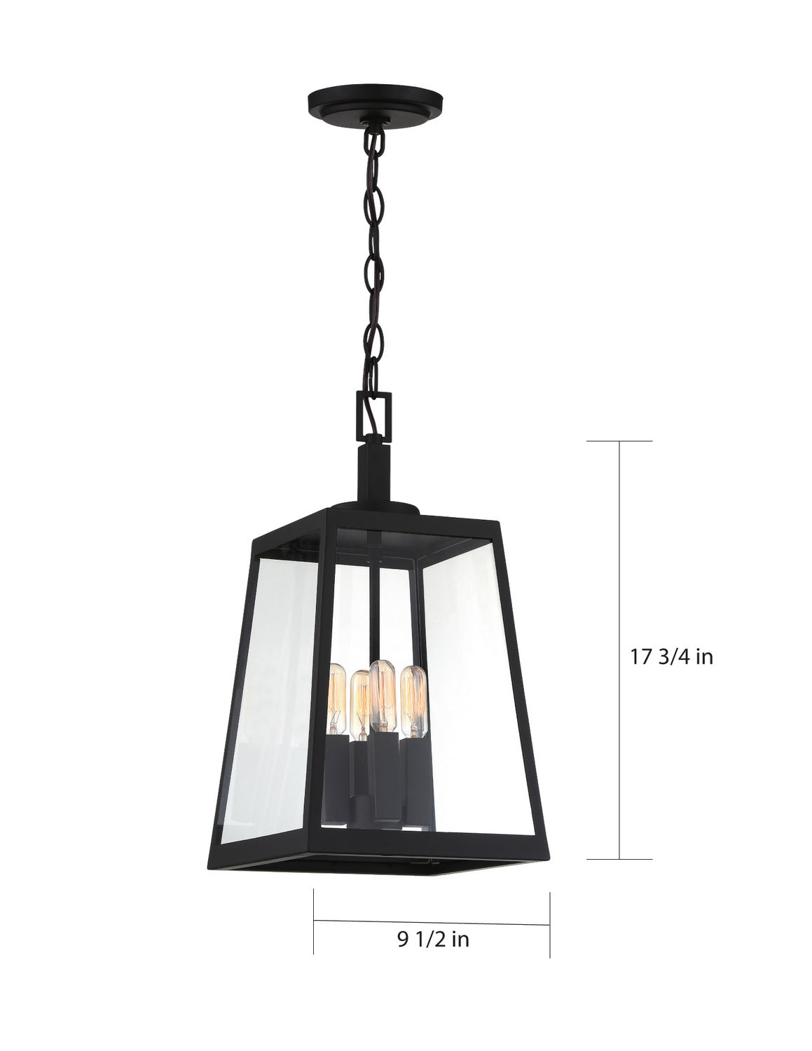 Nuvo Lighting - 60-6584 - Four Light Hanging Lantern - Halifax - Matte Black