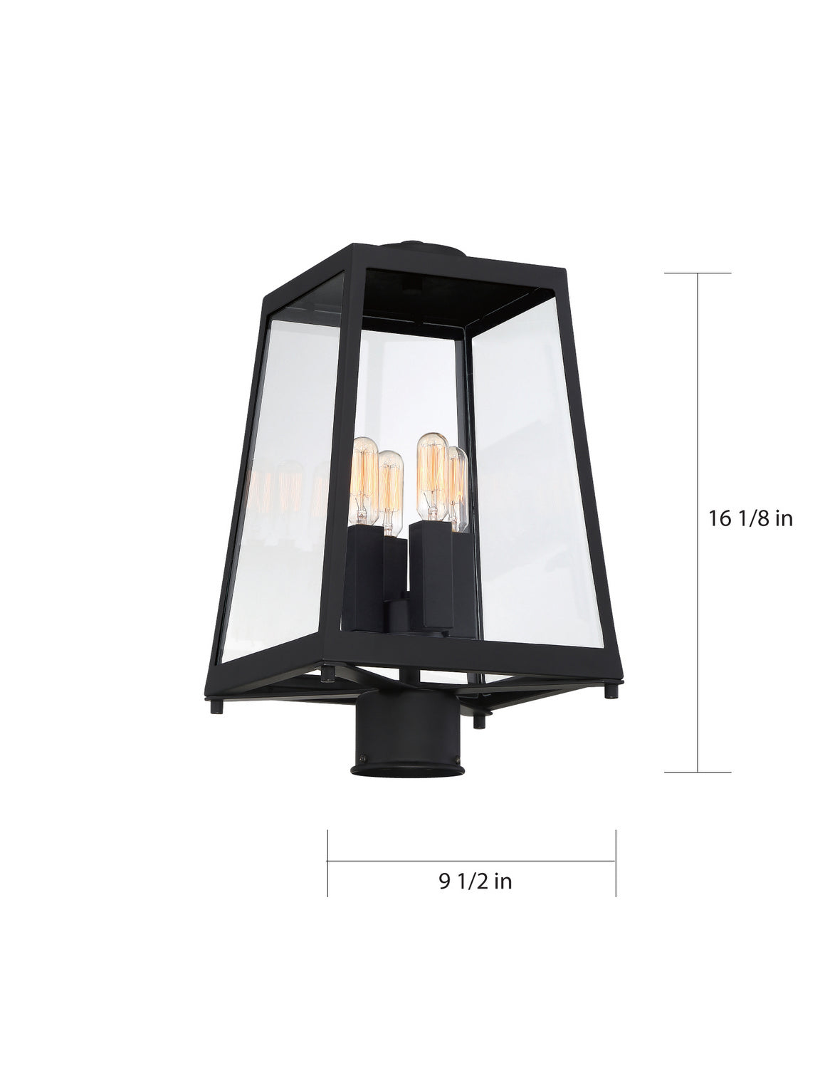 Nuvo Lighting - 60-6585 - Four Light Post Lantern - Halifax - Matte Black