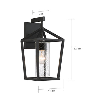 Nuvo Lighting - 60-6592 - One Light Outdoor Wall Lantern - Hopewell - Matte Black