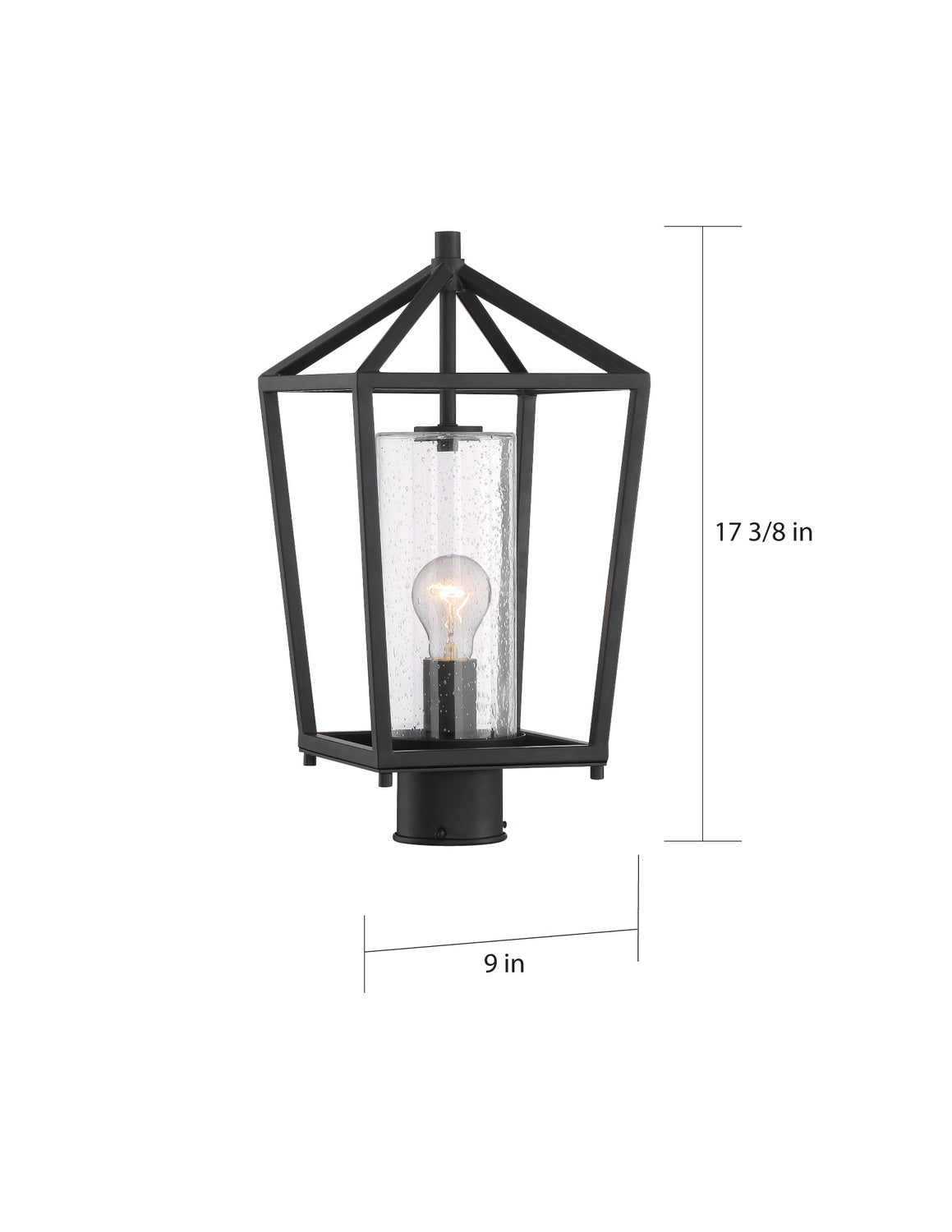 Nuvo Lighting - 60-6595 - One Light Post Lantern - Hopewell - Matte Black