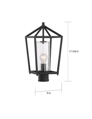 Nuvo Lighting - 60-6595 - One Light Post Lantern - Hopewell - Matte Black