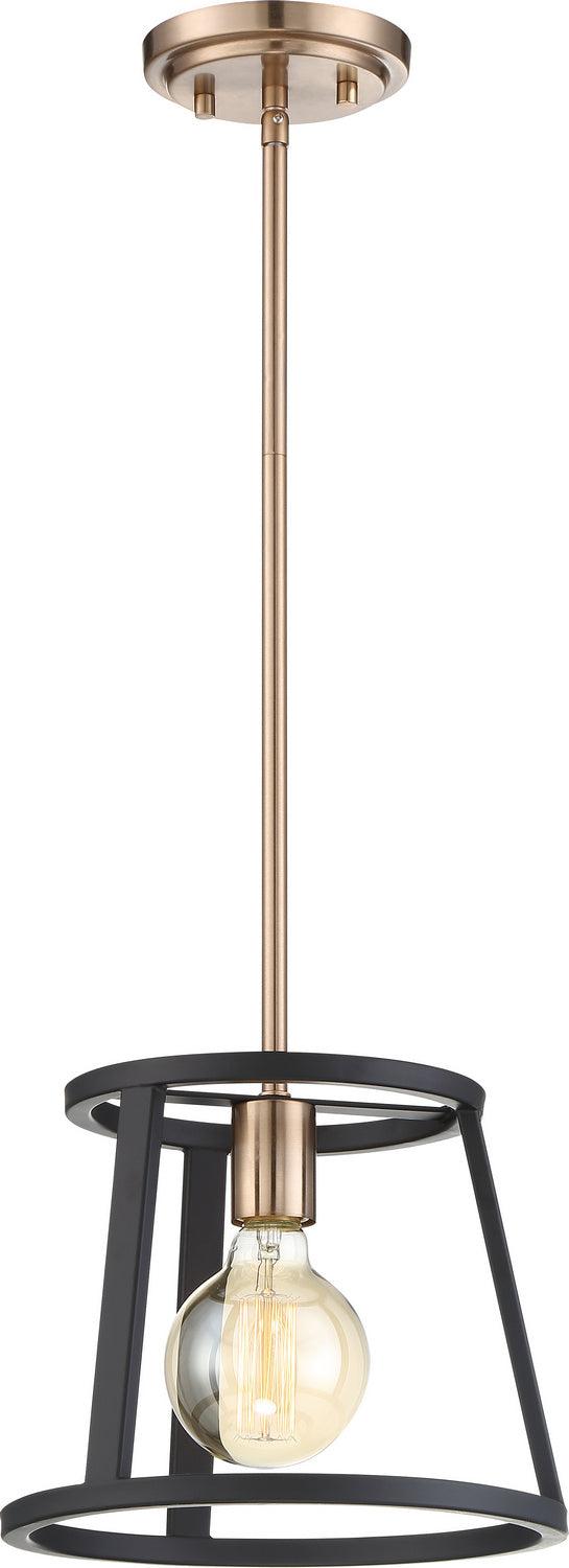 Nuvo Lighting - 60-6641 - One Light Mini Pendant - Chassis - Copper Brushed Brass / Matte Black