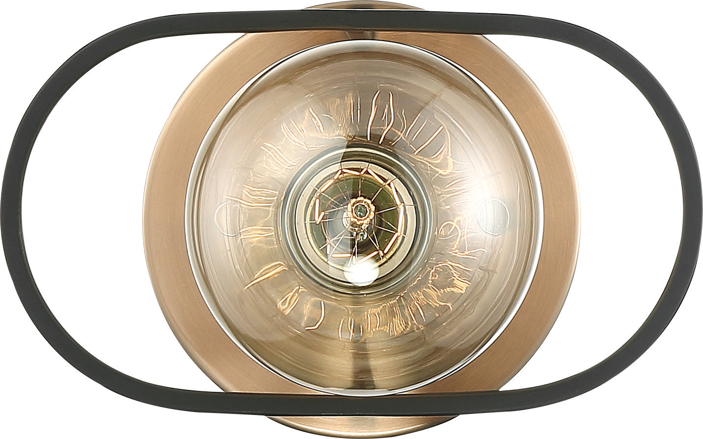 Nuvo Lighting - 60-6651 - One Light Wall Sconce - Chassis - Copper Brushed Brass / Matte Black