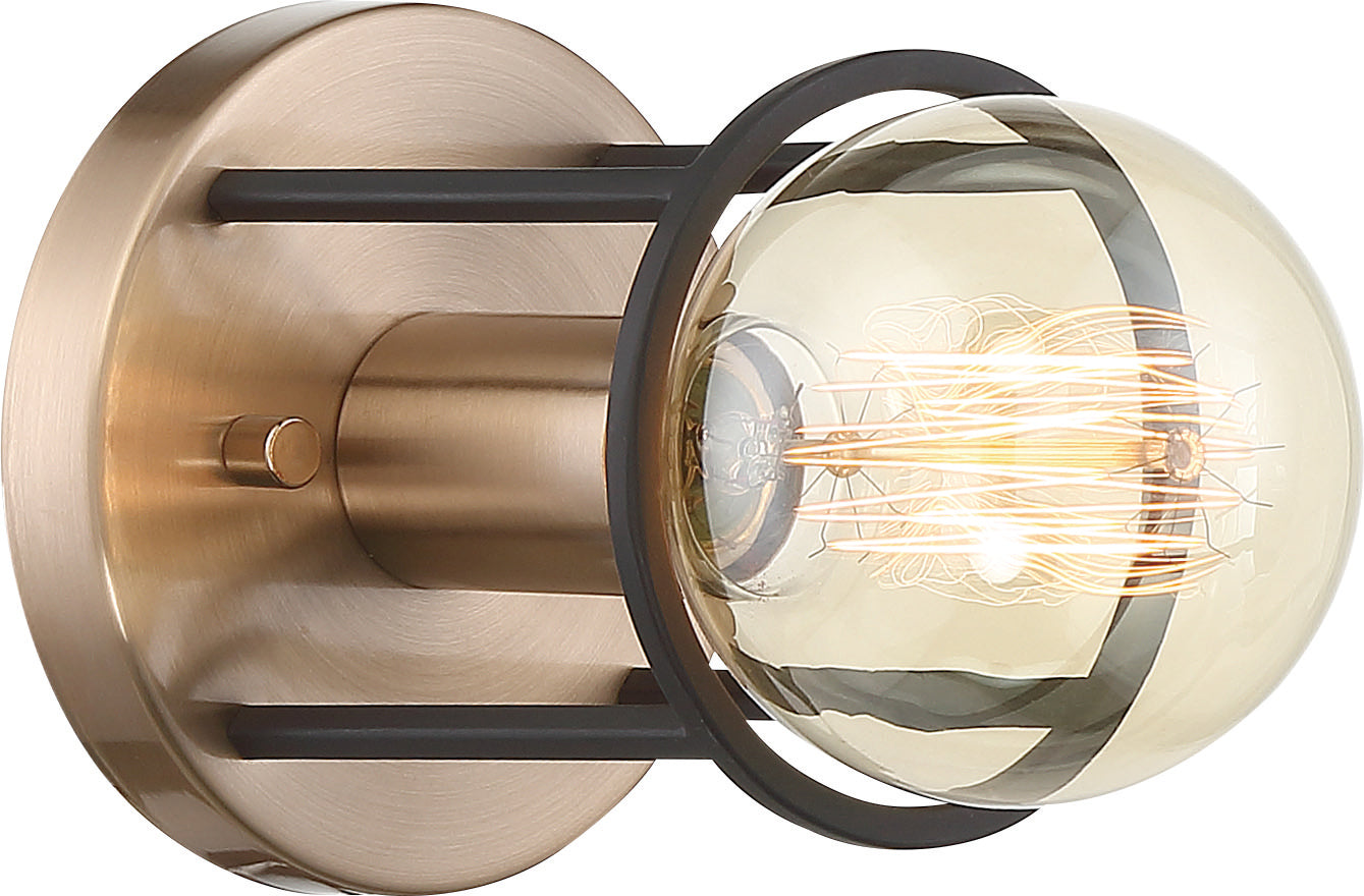 Nuvo Lighting - 60-6651 - One Light Wall Sconce - Chassis - Copper Brushed Brass / Matte Black