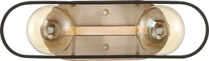 Nuvo Lighting - 60-6652 - Two Light Vanity - Chassis - Copper Brushed Brass / Matte Black