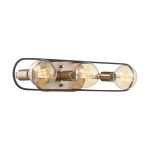 Nuvo Lighting - 60-6653 - Three Light Vanity - Chassis - Copper Brushed Brass / Matte Black