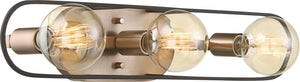 Nuvo Lighting - 60-6653 - Three Light Vanity - Chassis - Copper Brushed Brass / Matte Black