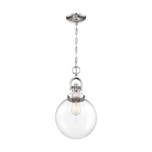 Nuvo Lighting - 60-6672 - One Light Pendant - Skyloft - Polished Nickel / Clear Glass