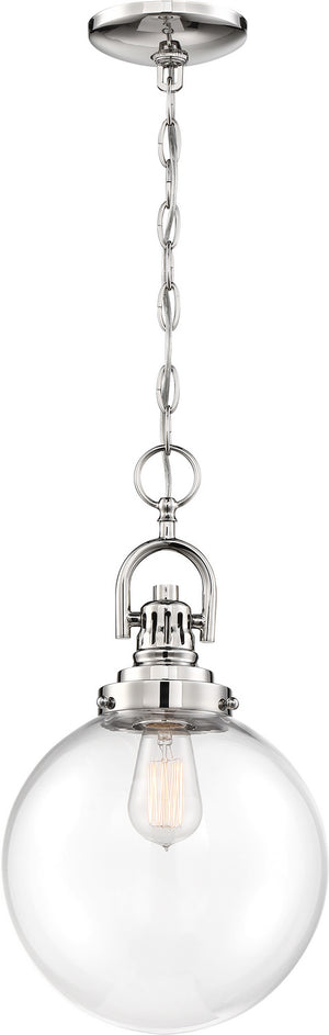 Nuvo Lighting - 60-6672 - One Light Pendant - Skyloft - Polished Nickel / Clear Glass