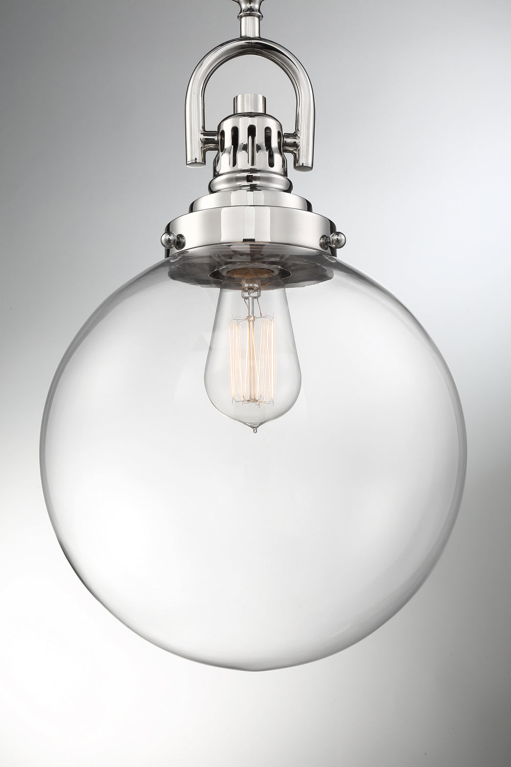 Nuvo Lighting - 60-6672 - One Light Pendant - Skyloft - Polished Nickel / Clear Glass