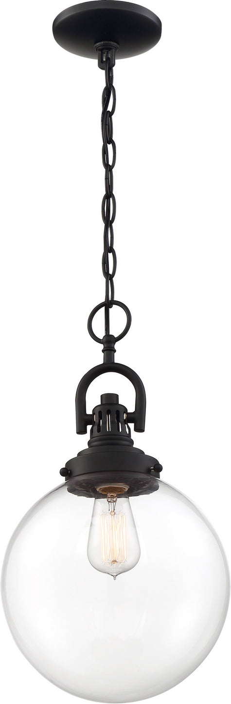 Nuvo Lighting - 60-6673 - One Light Pendant - Skyloft - Aged Bronze / Clear