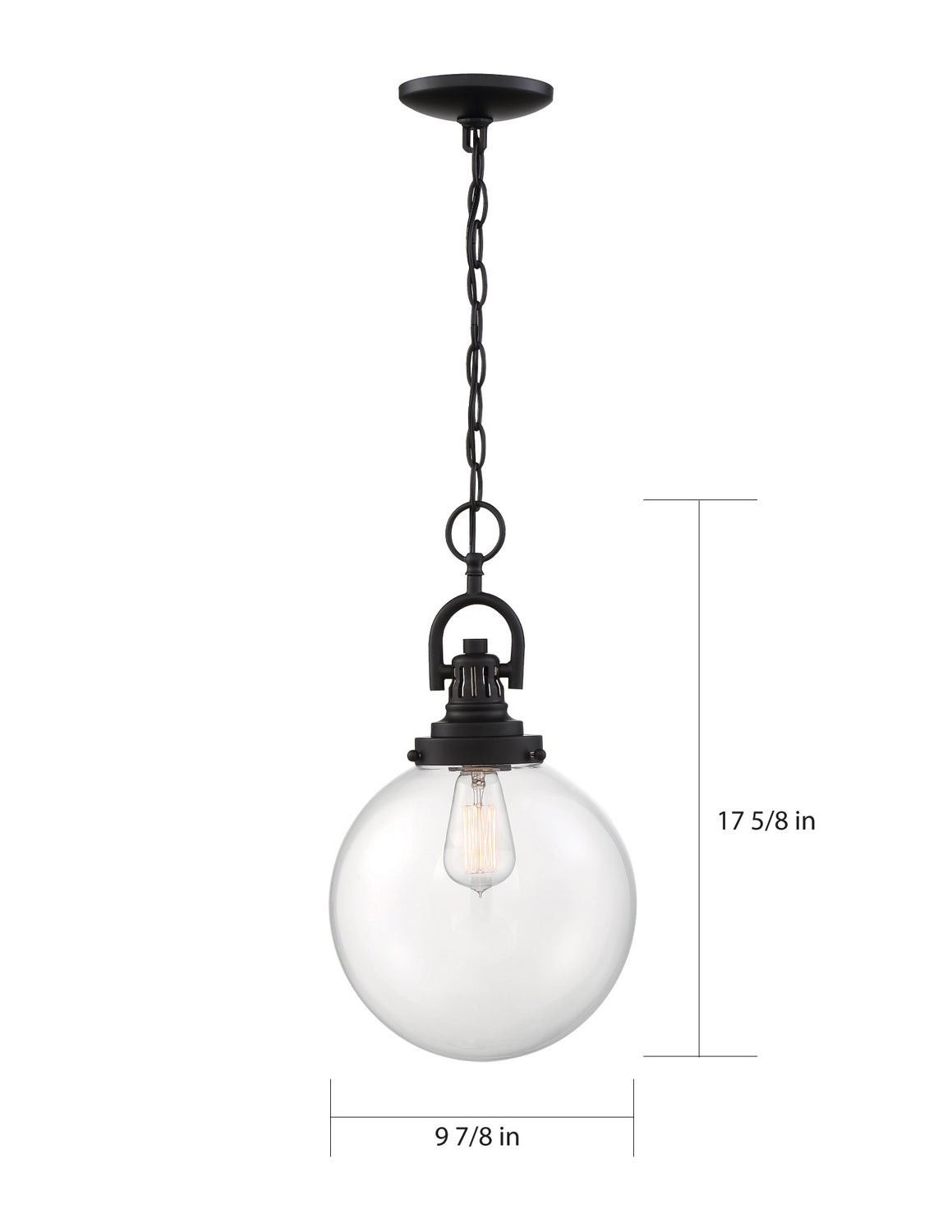 Nuvo Lighting - 60-6673 - One Light Pendant - Skyloft - Aged Bronze / Clear