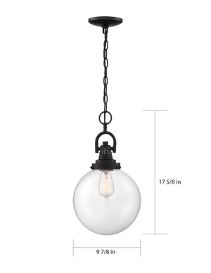 Nuvo Lighting - 60-6673 - One Light Pendant - Skyloft - Aged Bronze / Clear