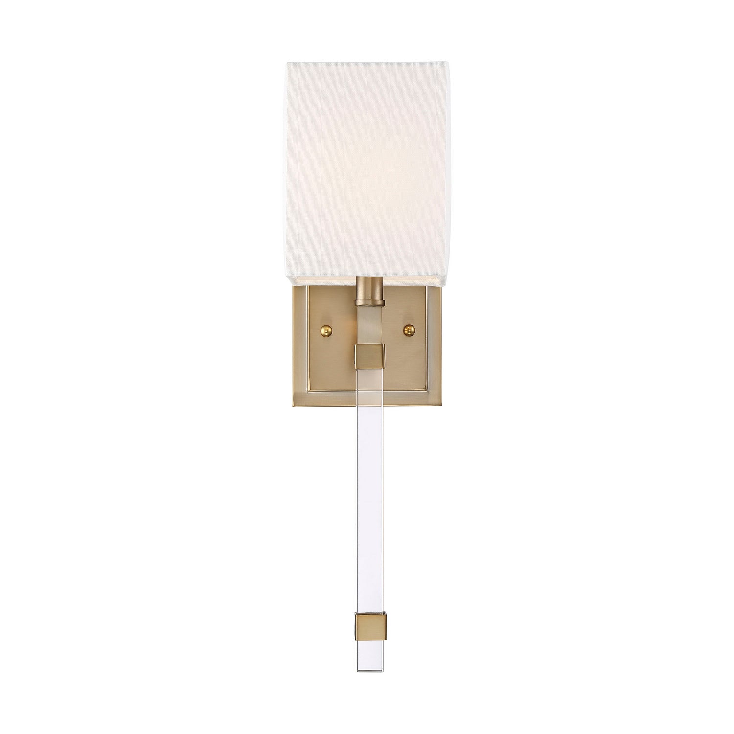 Nuvo Lighting - 60-6681 - One Light Wall Sconce - Thompson - Burnished Brass / White