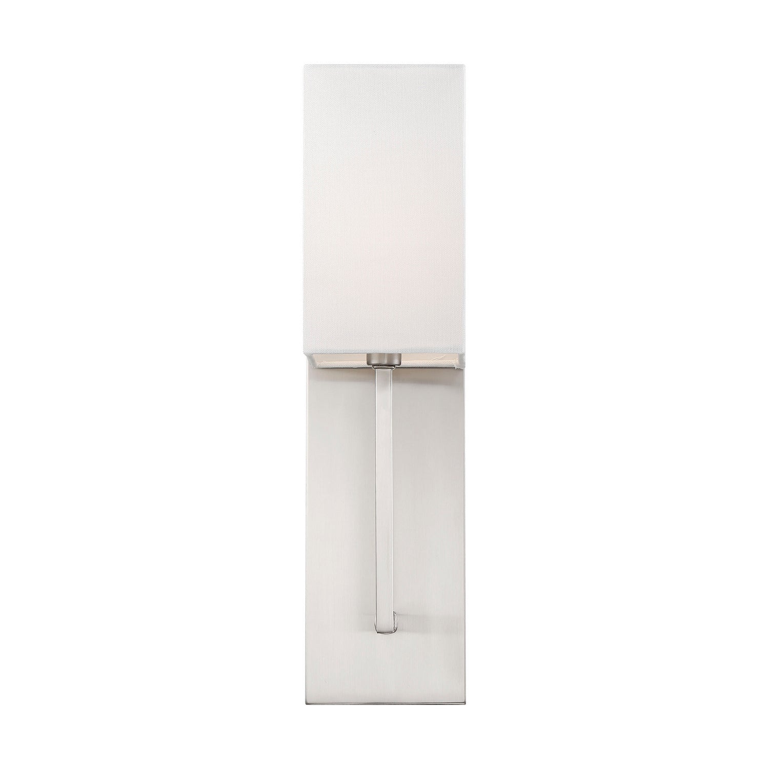 Nuvo Lighting - 60-6691 - One Light Wall Sconce - Vesey - Brushed Nickel / White Fabric