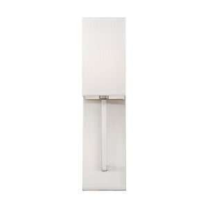 Nuvo Lighting - 60-6691 - One Light Wall Sconce - Vesey - Brushed Nickel / White Fabric