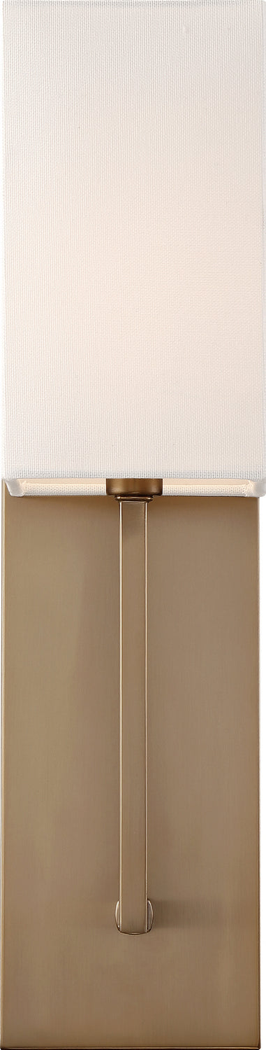 Nuvo Lighting - 60-6692 - One Light Wall Sconce - Vesey - Burnished Brass / White